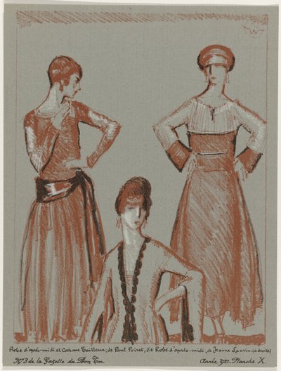 Gazette du Bon Ton, 1921 - No. 3, Pl. X: Robe d
