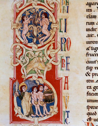 Adam et Ève près de l