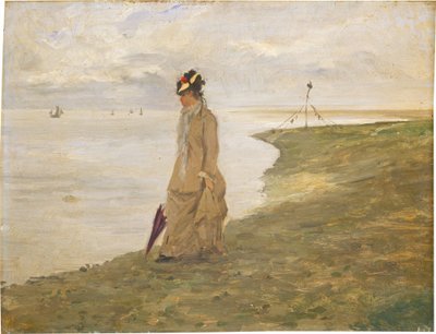 Femme au bord de la mer - Possibly French 19th Century
