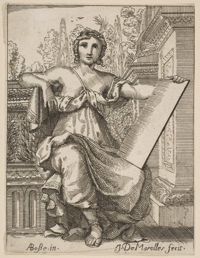 Femme assise tenant une tablette, fin 17ème, milieu 18ème siècle - Possibly by Jean Antoine de Maroulles