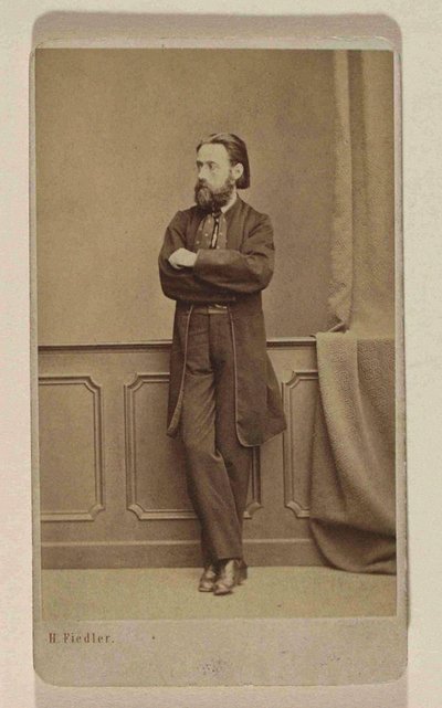 Portrait du compositeur Bedrich Smetana, vers 1866 - Prague . Photo studio H. Fiedler
