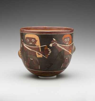 Bol décoré avec des hommes filant - Pre Columbian Pre Columbian