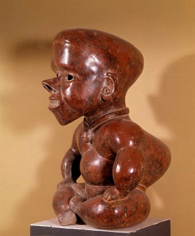 Art précolombien : statuette de bossu nu assis. De Colima. Civilisation des côtes occidentales. 300-1250 après J.-C. Musée archéologique de Guadalajara - Pre Columbian Pre Columbian