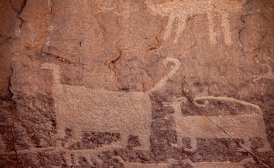 Pétroglyphes, parc historique national de Chaco Culture, 2014 (photo) - Precolombian Precolombian