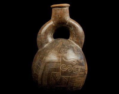 Vase à anse étrier / Culture Chavin (terre cuite) - Precolombian Precolombian