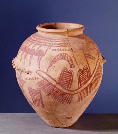Vase représentant deux sanctuaires sur une barge, vers 3500 av. J.-C. - Predynastic Period Egyptian