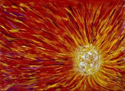Soleil abstrait flamboyant - Preston Harmon