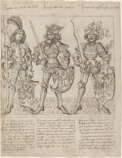 Hector de Troie, Alexandre le Grand et Jules César - Primary Master of the Strassburg Chronicle