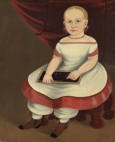 Petite fille avec une ardoise - Prior Hamblin School