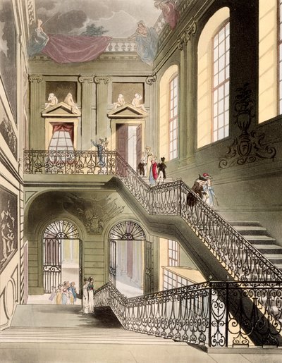 Hall et escalier au British Museum, de 
