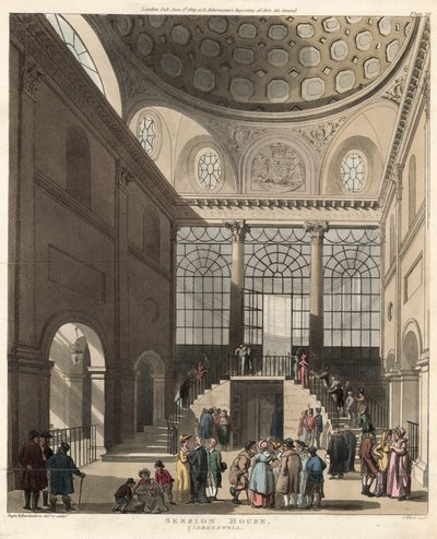 Session House, Clerkenwell, Londres - Pugin and Rowlandson