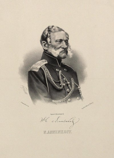 Portrait du Général Nikolaï Nikolaïevitch Annenkov 1799-1865 - Pyotr Fyodorovich Borel