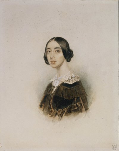 Portrait de la chanteuse et compositrice Michelle Pauline Viardot-García 1821-1910, 1843-1845 - Pyotr Fyodorovich Sokolov