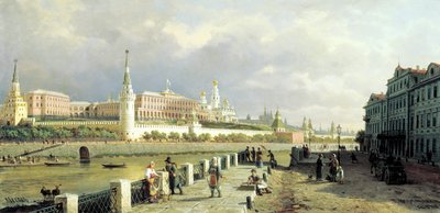 Vue du Kremlin depuis le quai Sophia à Moscou, 1879 - Pjotr ​​​​Petrowitsch Wereschtschagin