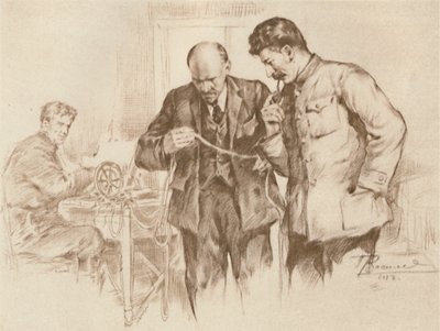 Lénine et Staline au fil direct, 1918, 1939 - Pyotr Vasilyev