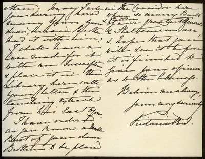Lettre de la reine Victoria à Mary Augusta Gordon, château de Windsor, 16 mars 1885 - Queen Victoria