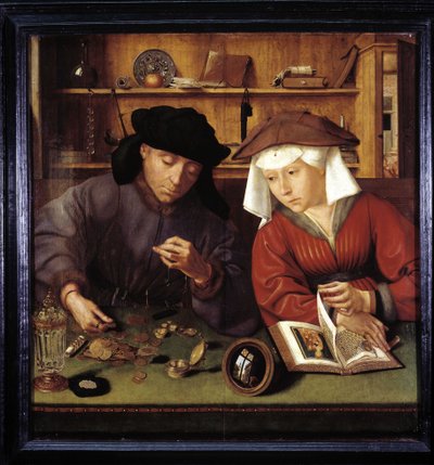 Le changeur et sa femme - Quentin Massys or Metsys