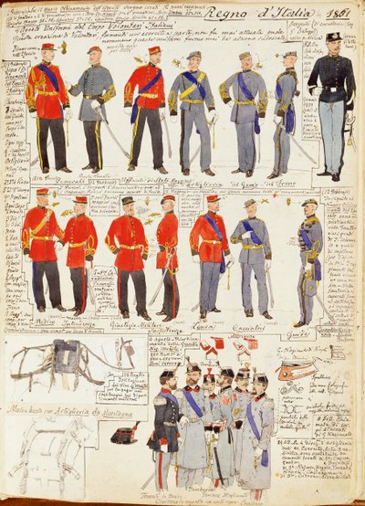 Uniformes de diverses forces du Royaume d