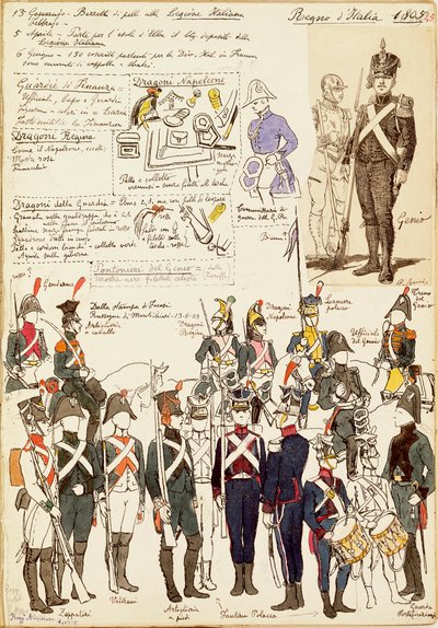 Divers uniformes du Royaume d