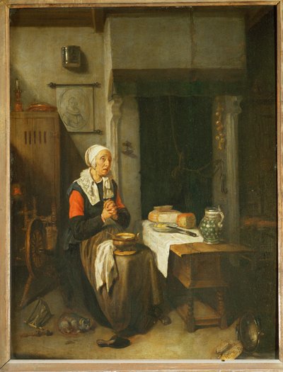 Dire la grâce ... - Quiringh Gerritsz. van Brekelenkam