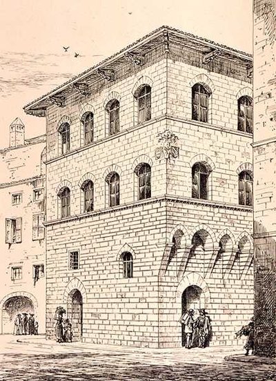 Maison du 14e siècle, Florence, Italie, de 