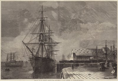 Transfert des restes de M. Peabody du chemin de fer au HMS Monarch à Portsmouth - R. Dudley
