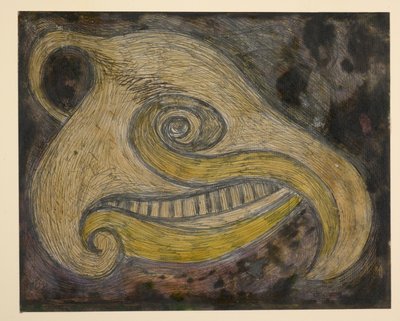Une tête zoomorphe, combinant des suggestions de crâne de mouton avec un bec osseux - Rabindranath Tagore