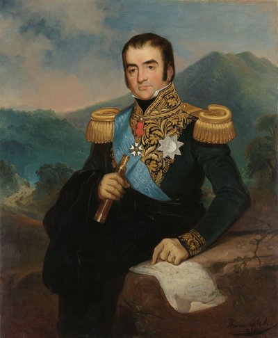 Portrait posthume de Herman Willem Daendels, gouverneur général des Indes orientales néerlandaises - Raden Sarief Bastaman Saleh