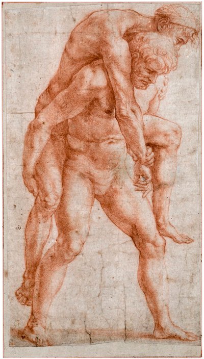 Jeune homme portant un vieil homme sur son dos Énée et Anchise, ca 1514 - Raffaello Sanzio Raphael