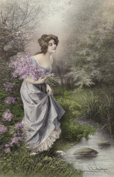 Fille en lilas - Raimund Ritter Von Brennerstein Wichera