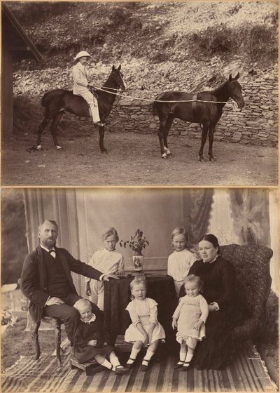 Le capitaine H.S. Rawhinson (recto) ; M. Robert Holtz et sa famille (verso) - Raja Deen Dayal