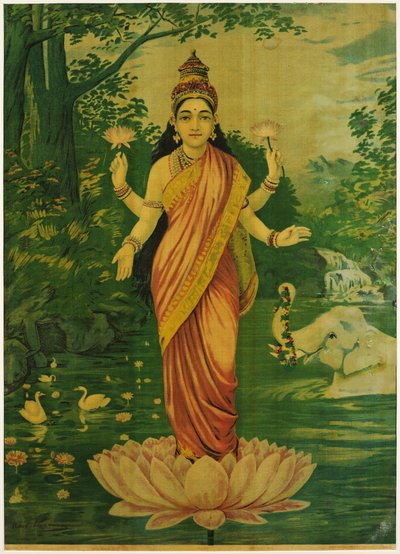Lakshmi, de Raja Ravi Varma, années 1930 - Raja Ravi Varma