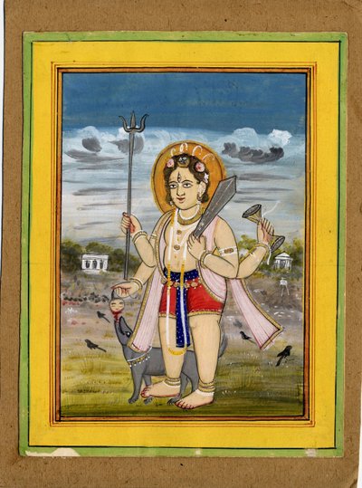 Figure debout de Bhairava, une forme de Śiva. - Rajasthan School
