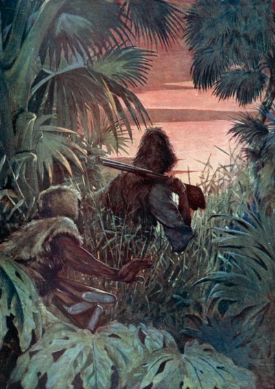 Illustration pour Robinson Crusoé de Daniel Defoe - Ralph Noel Pocock