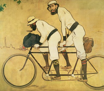 Autoportrait de Casas avec Pere Romeu sur un tandem - Ramon Casas i Carbo