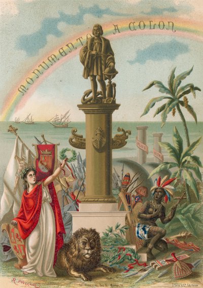 Frontispice du livre sur Colomb - Ramon Puiggari