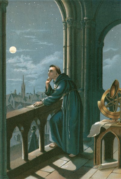 Roger Bacon dans son observatoire à Oxford - Ramon Puiggari