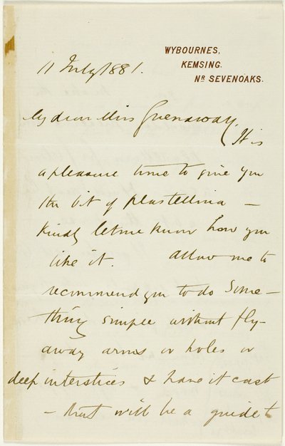 Lettre à Kate Greenaway - Randolph Caldecott