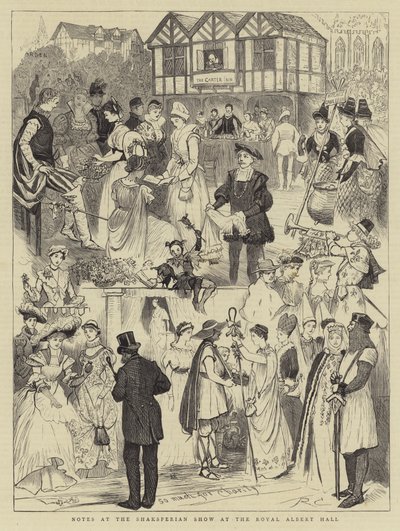 Notes au spectacle Shaksperian au Royal Albert Hall - Randolph Caldecott