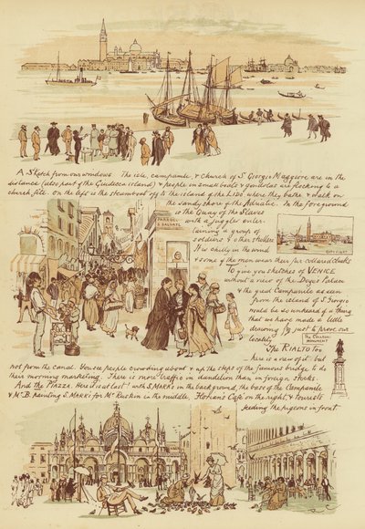 À nos amis qui ne sont jamais allés à Venise (chromolitho) - Randolph Caldecott
