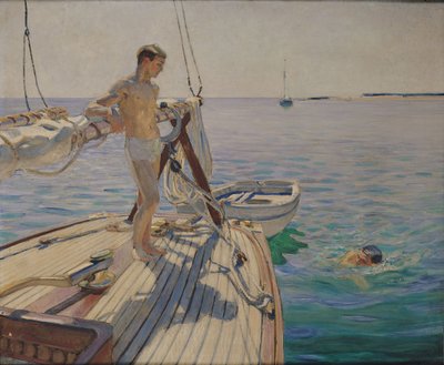Baignade depuis le bateau - Raoul Du Gardier