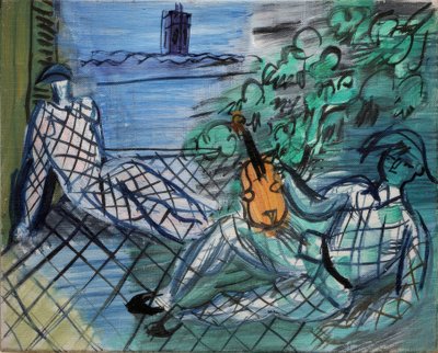 Arlequin vert et blanc - Raoul Dufy