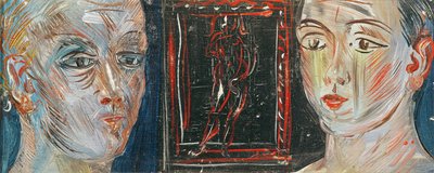 Têtes de deux femmes (huile sur toile) - Raoul Dufy