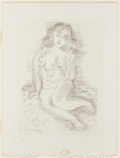 Nu écoutant un coquillage - Raoul Dufy