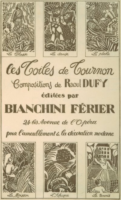 Publicité pour les toiles de Tournon - Raoul Dufy