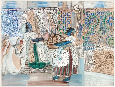 Réception avec le Pacha de Marrakech (gouache, aquarelle et crayon sur papier) - Raoul Dufy
