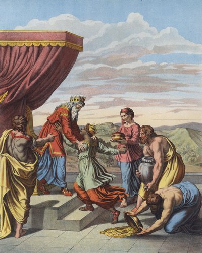 Le roi Salomon recevant la reine de Saba - after Raphael