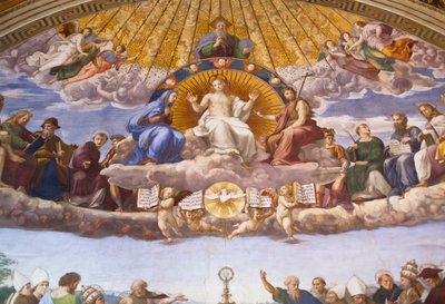La Dispute du Saint-Sacrement - fresque de Raphaël - Raphael (1483 1520)