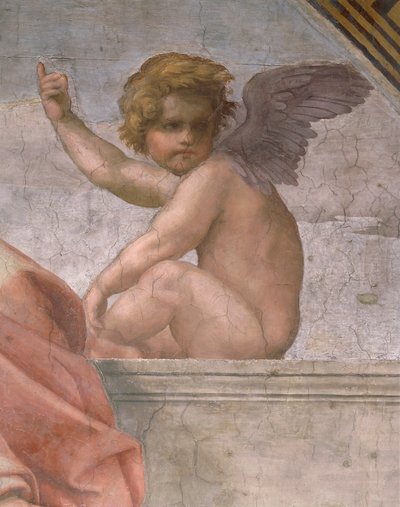 Putto représentant la Foi, détail des Vertus Cardinales et Théologiques et de la Loi - Raphael (1483 1520)