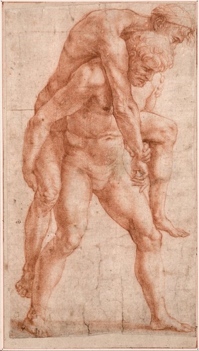Jeune homme portant un vieil homme sur son dos (Énée et Anchise), vers 1514 - Raphael (1483 1520)